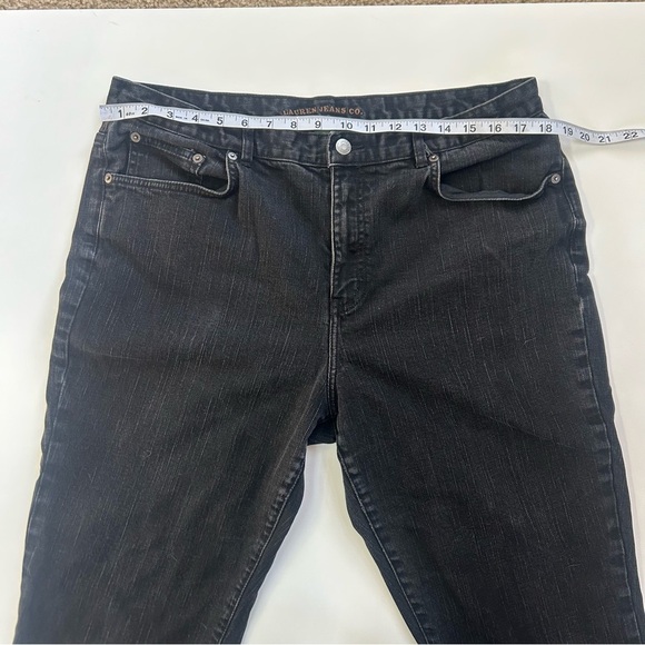 Dark/ Black Wash Ralph Lauren Straight Leg Jeans Size 16 - Picture 10 of 12